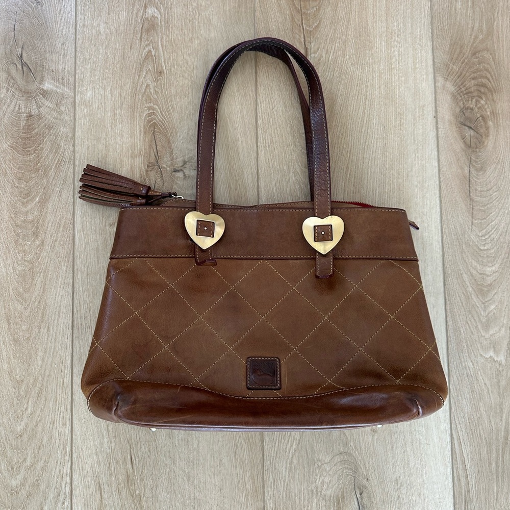Dooney & Bourke Crimson Quilted Hearts Bag